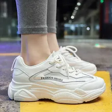 Новинка; белые кроссовки на платформе; женская обувь на толстой подошве; женская качественная обувь; женская спортивная обувь; обувь для бега; L1-29