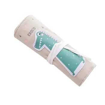 

Creative animal pencil case cartoon pencil curly cotton and linen pencil case reel pencil bag pen finishing bag