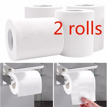 

2 Rolls 4Ply Toilet Tissue Home Toilet Roll Toilet Paper Soft Toilet Paper Skin-friendly Paper Towels Sanitary Paper Wholesale