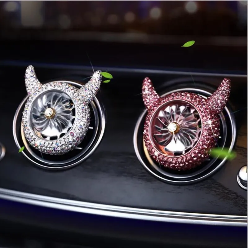 

Blingbling Car air outlet perfume female car aroma light fragrance car interior accessories ornament air conditioning fan rotate