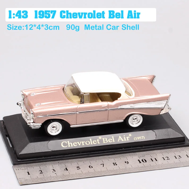 1/43 маленькие бренды Yat Ming 1957 Chevrolet Bel, воздушная литьевая модель, копия автомобиля, мини-дисплей, подарок для взрослых