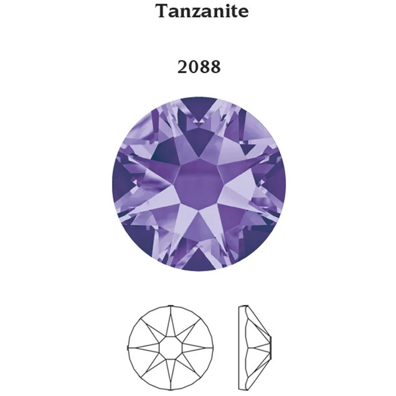 YANRUO 2088 не горячая фиксация кристаллы наклейки с плоской обратной стороной на автомобили DIY Стразы на ногти лицо без клея для Одежда со стразами - Цвет: Tanzanite