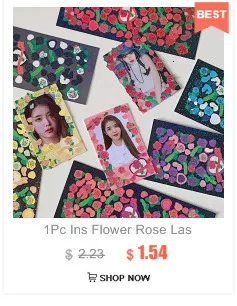 1Pc Ins Gradient Laser Rose Series Decoration Laser Stickers Scrapbooking Hand Account Cute Stationery Sticker School Suppliesr