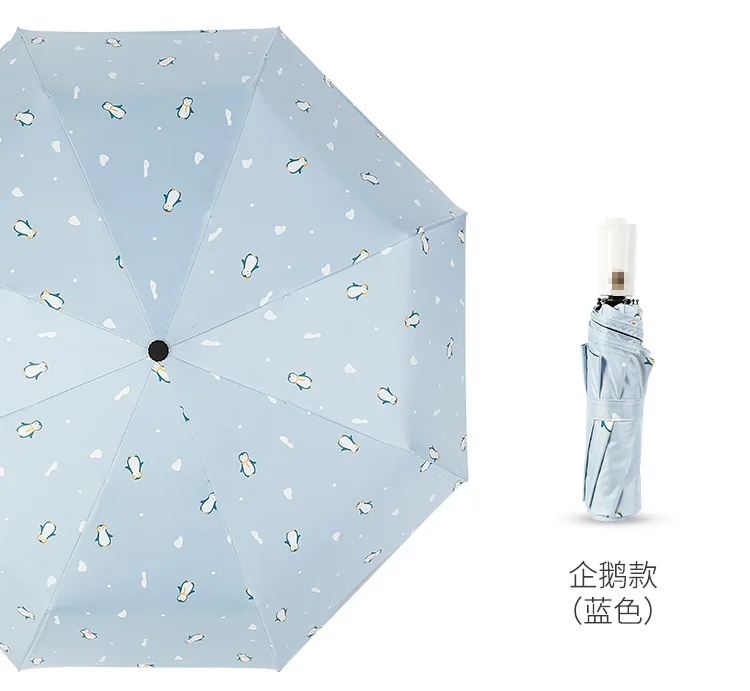 Hipster Vinyl Sun-resistant UV-Protection Parasol Fully Automatic Folding Parasol Women's Outdoor All-Weather Umbrella Wholesale