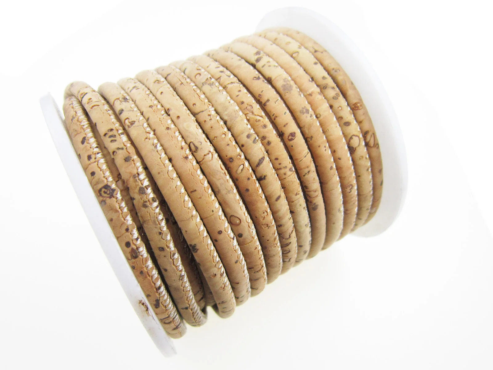 3mm Cork leather cord Stitched natural cork piece Round portuguese | Украшения и аксессуары