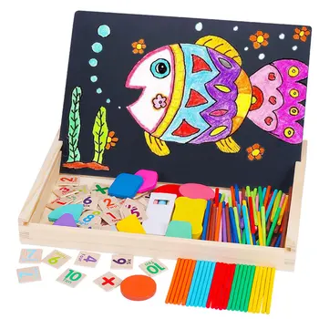 

Digital Computing Learning Box Kindergarten Building Puzzle Explosion Models Wooden Drawing Board Toys Children Multi-function
