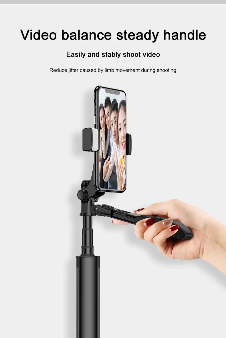 Видео стабилизатор селфи палка Штатив для iPhone Xiaomi huawei Bluetooth штатив селфи палка монопод заполняющий свет для мобильного телефона