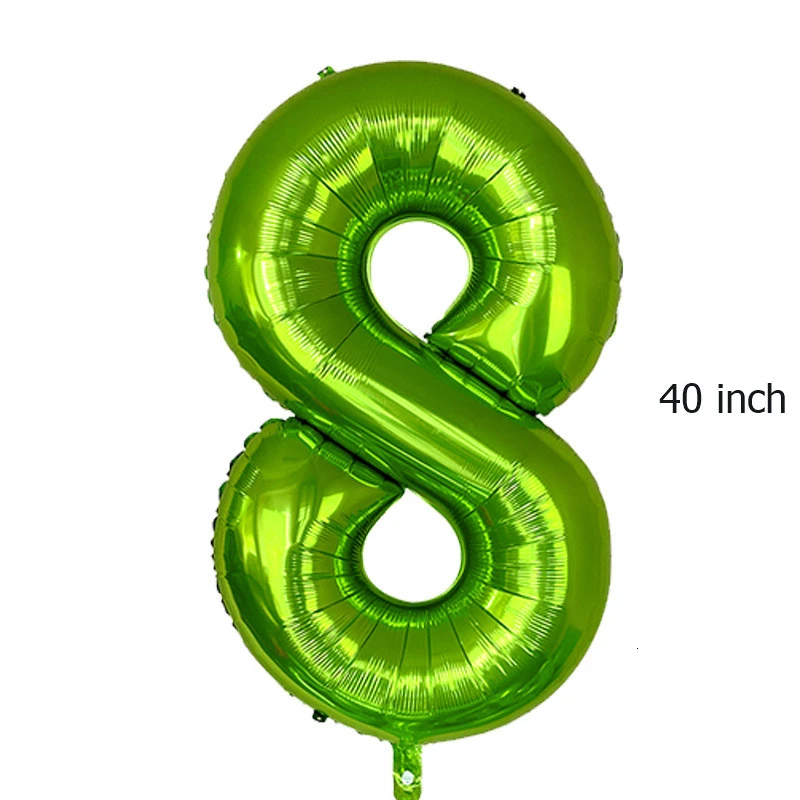 8 Fruit green 1 шт. 3" 40" фрукты зеленый цифра 0 1 2 3 4 5 6 7 8 9 фольгированные шары год Юбилей возраст День Рождения Вечеринка украшения - Цвет: 8 Fruit green