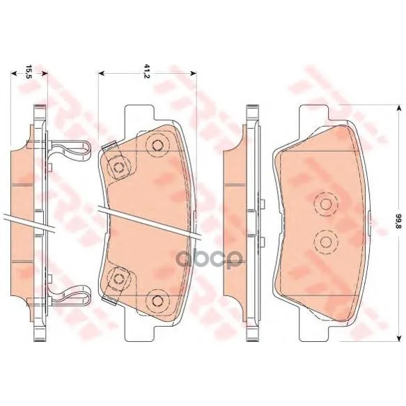 Колодки Тормозные Hyundai Solaris 10-/Sonata V(Nf) 05-/Kia Soul 09- Задние Trw/Lucas Gdb3494 TRW/Lucas арт. GDB3494