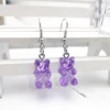 1 paire de mignon résine gommeux ours boucles d'oreilles femmes 33 couleurs bonbons Animal fille bijoux cadeau pendentif ► Photo 1/6