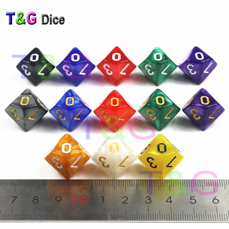 Новинка игральные кости D10 для ролевых игр dnd 10 лиц кубики богатых цветов