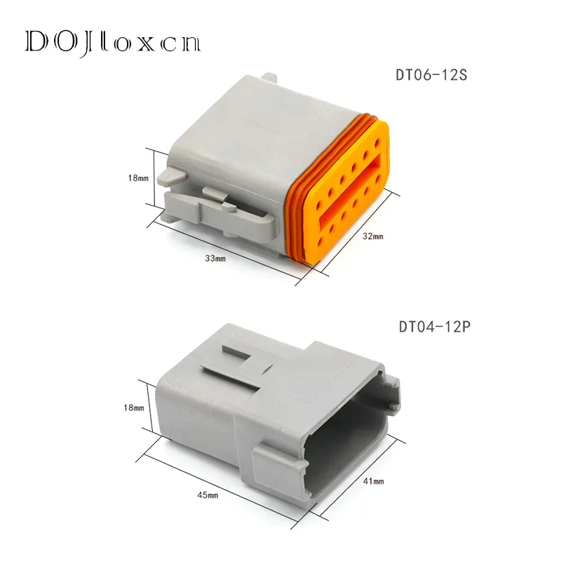 selado automotivo, conector DT com terminais, 1