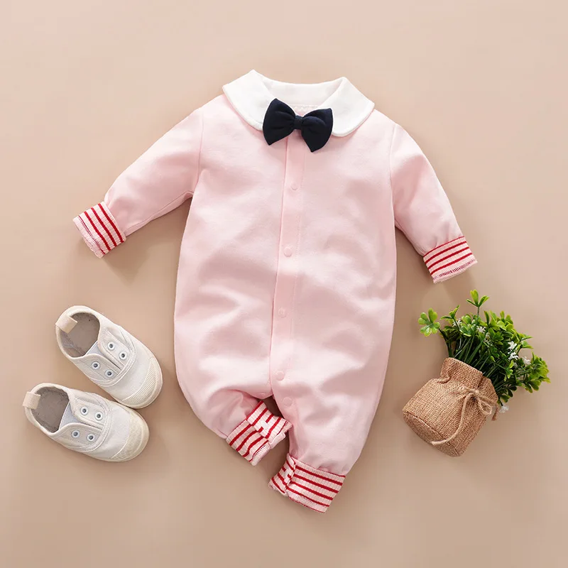 bunvel Brand New Cute Toddler Infant Baby Girls Rompers Bear Penguin Pattern Baby Girl Boy Clothes Long Sleeve Jumpsuit 0-18M