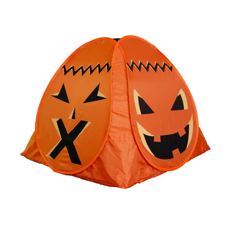 

Halloween Play Tent Kids Pumpkin Face Printed Folding Interactive Holiday Party Toy Indoor Outdoor Camping Fishing Accessories