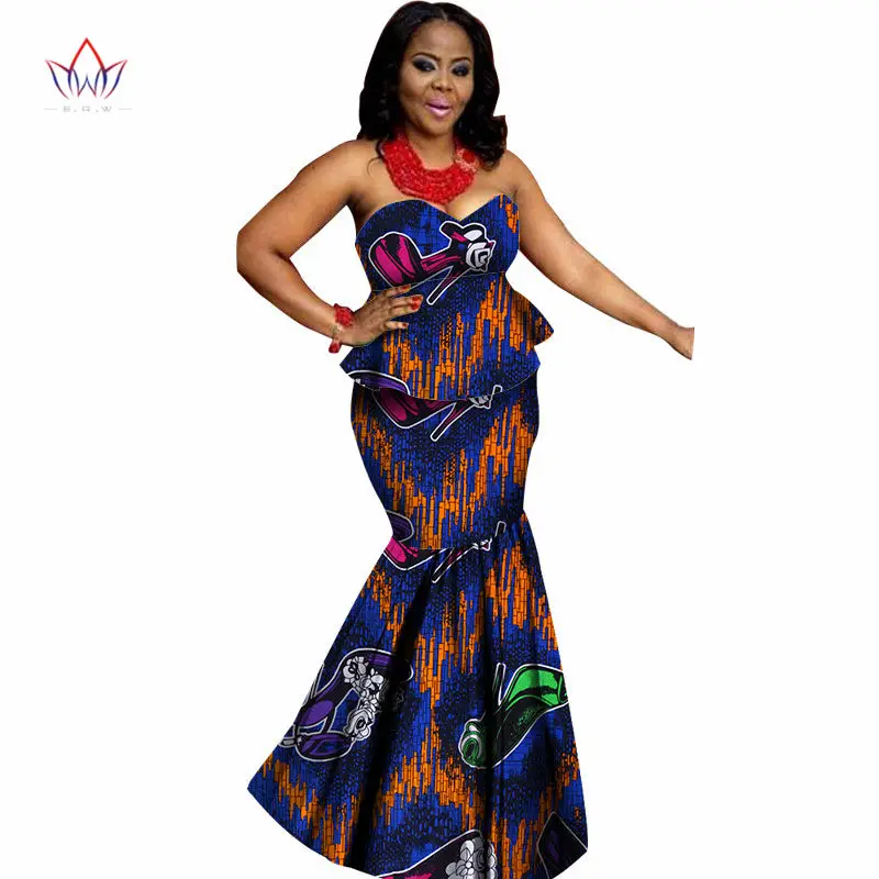 11 summer traditional african sleeveless Skirt set dashiki africa skirt and top ladies clothes clothing high quality 6xl WY461 - Цвет: 11