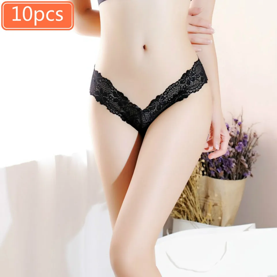 Сексуальные трусики 10 шт./лот женское прозрачное кружевное нижнее белье