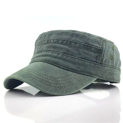 ArmyGreen Модные Для мужчин s шапка унисекс Для женщин Для мужчин плоской крыши Военная Кепка шапка Бейсбол поле Кепки Snapback Повседневное Кепки s - Цвет: ArmyGreen