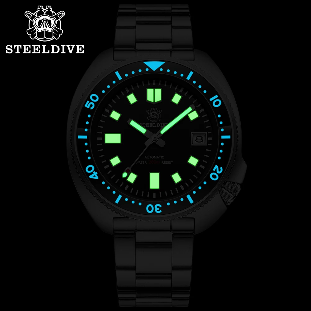SD1970 Steeldive Brand 44MM Men NH35 Diver Watch with Ceramic Bezel