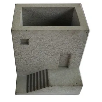 

Geometric Shape Small House With Stairs Plant Pot Silicone Mould Concrete Cement Flowerpot Mold Cake DIY Decorating Tool