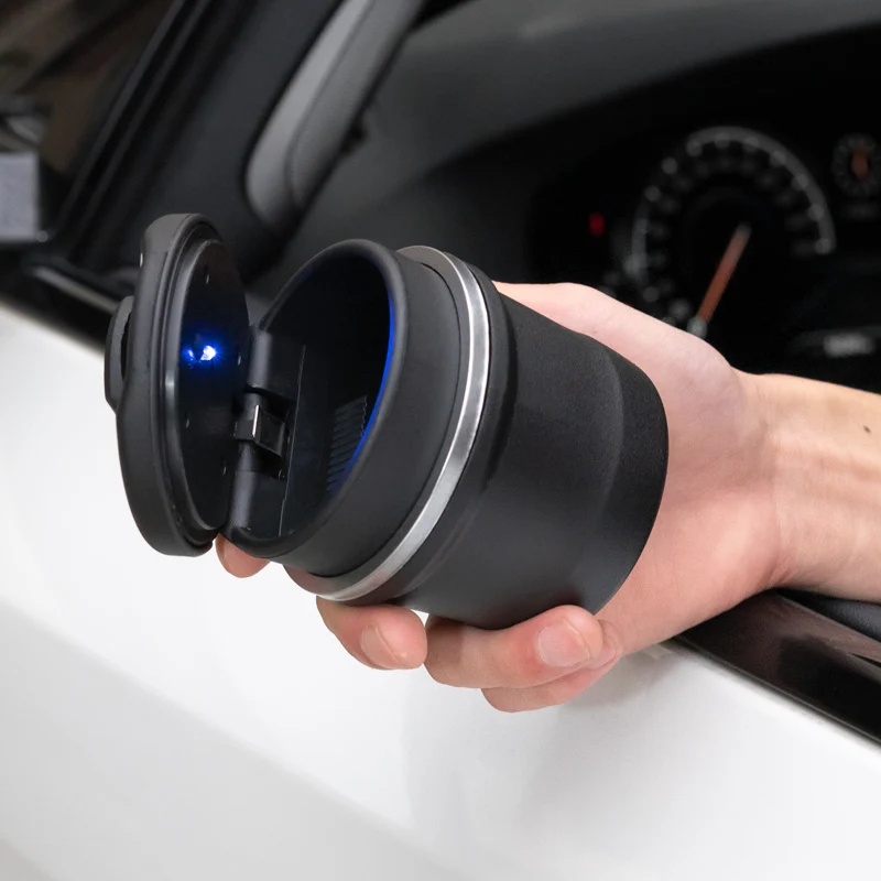 

Universal Car Truck Ashtray With Led Lights With Cover Creative Personality Covered Car Inside The Car Supplies