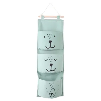 

Wall Hanging Bathroom Bath Toy Bags Organizer Closet Children Pouch For Baby Bath Toys Books Cosmetic Sundries - Green