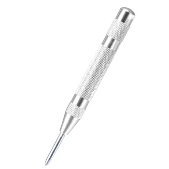 

5'' Automatic Center Pin Punch Strike Spring Loaded Center Punch Marking Starting Holes Tool Impact Hole Breaker