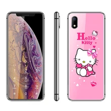 Hello Kitty Роскошный милый телефон для девочек 2," мультяшный мобильный телефон MP3 FM Bluetooth разблокированный детский дешевый мобильный телефон H-Mobile