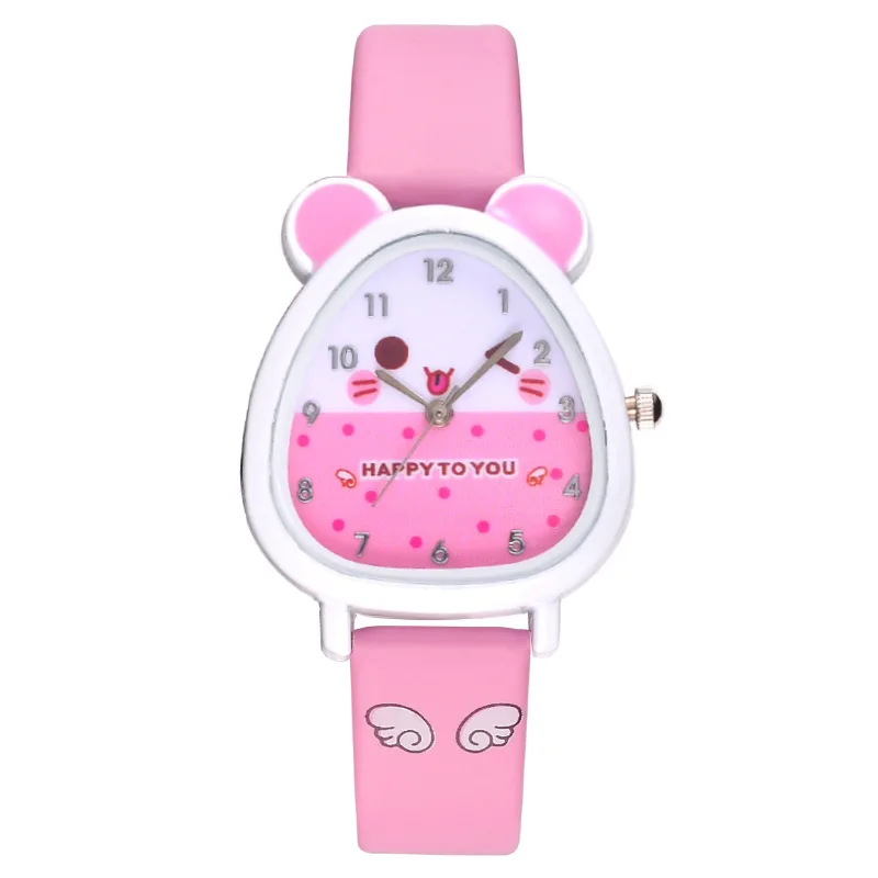 

Popular new leisure fashion cartoon watch children watch colorful band girl lovely quartz watch