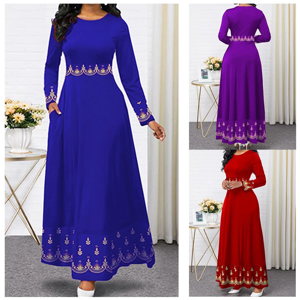 2020 Indonesia Gown Hijab Bangladesh Plus Size Dress 5xl Dubai Blue Abaya For Women Pakistan Muslim Long Dress Islamic Clothing Aliexpress
