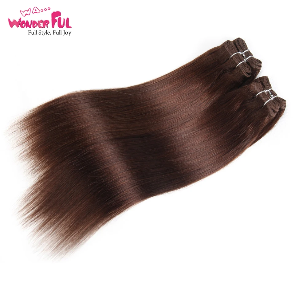 Бразильские прямые волосы Yaki 4 пучка по цене 190 г 1 упаковка человеческие волосы переплетения пучки Remy Цвет 4 волосы для наращивания