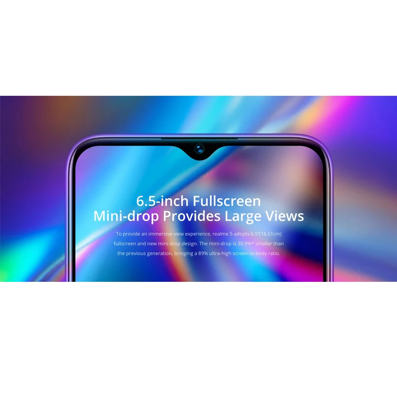realme 5 Global version Moblie Phone 6.5'' Full Screen Snapdragon 665 AIE Quad Camera PowerHero Cel