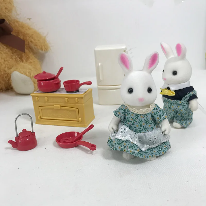 

Forest Animal Family Villa 1:12 Furniture for Dolls Toy Forest Home Mini Bedroom Set DIY Miniatura Dollhouse Furniture For kids