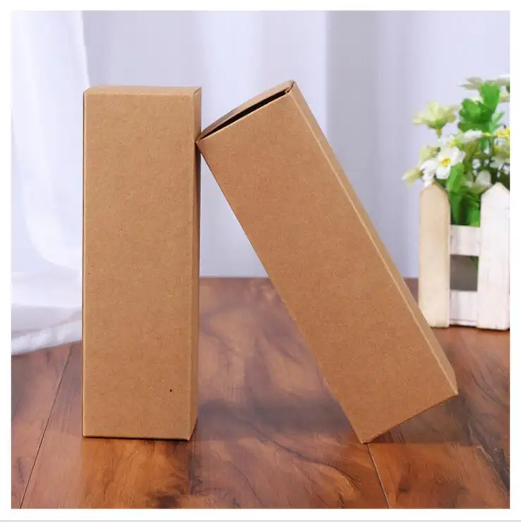 

50pcs Kraft Paper Gift Packaging Box Black White Craft Paper Lipstick Cosmetic Packing Boxes Small Perfume Bottle Gift Boxes
