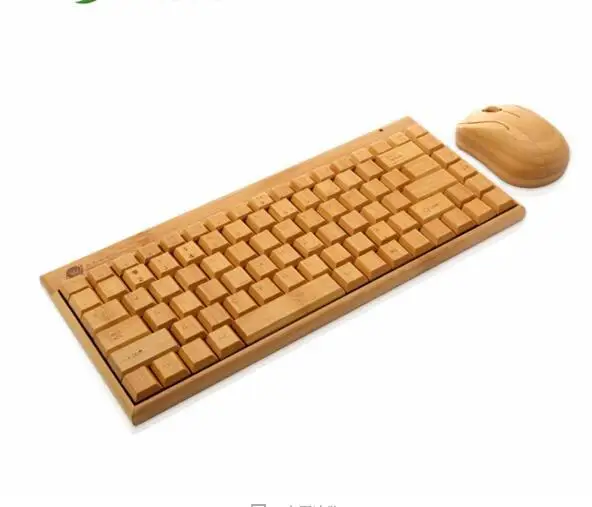 

Bamboo Wireless Keyboard And Mouse Set Comfortable Handfeel Top Grade Mini Mouse And Keyboard Set Green Environmentally Friendly
