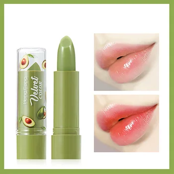 

1PC Avocado Velvet Jelly Matte Discoloration Lipstick Ultra Mosturizer Sexy Lip Stick Anti-peeling Makeup Tools