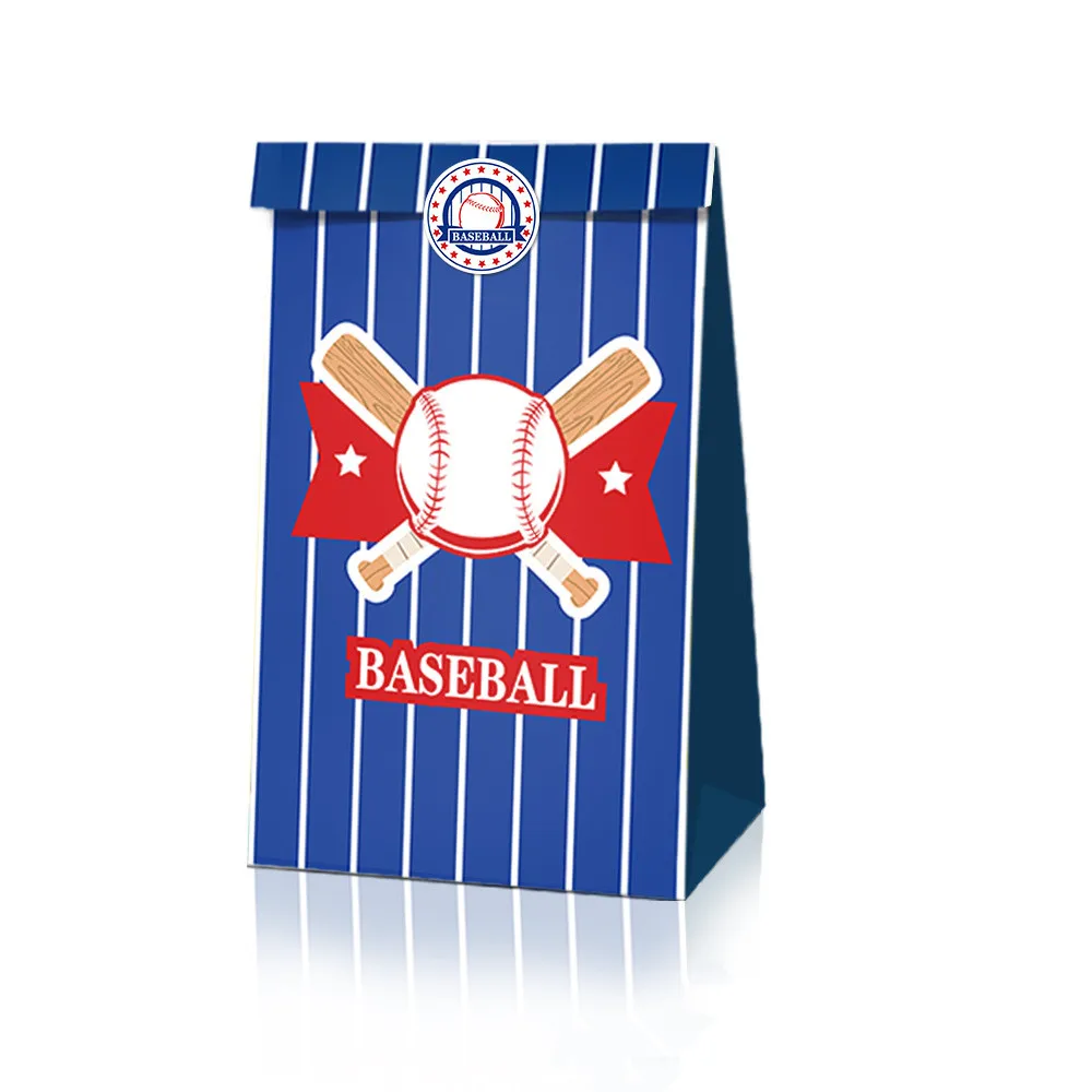 12pc Baseball Gift Bag With Handle Wedding Candy Bag Cookie Baby Shower Birthday Party Baseball Bread