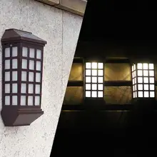 2 шт. солнечная энергия светодиодный настенный светильник для крыльца Открытый водонепроницаемый Солнечный лестничный светильник для украшения сада ретро настенный светильник