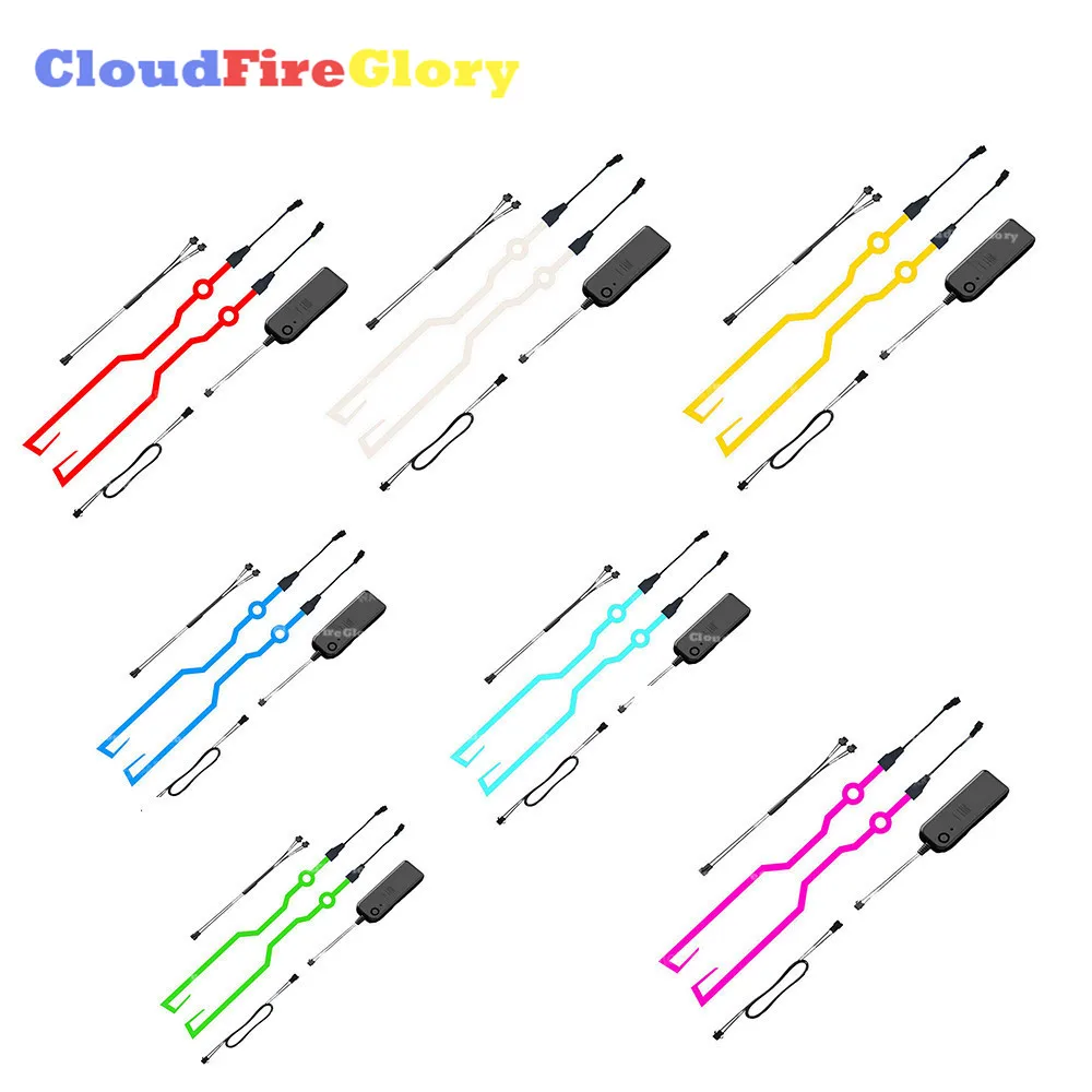 

Fast Shipping Motorcycle Helmet EL Cold Light Helmet Light Strip Night Signal Luminous Modified Strip Helmet Sticker