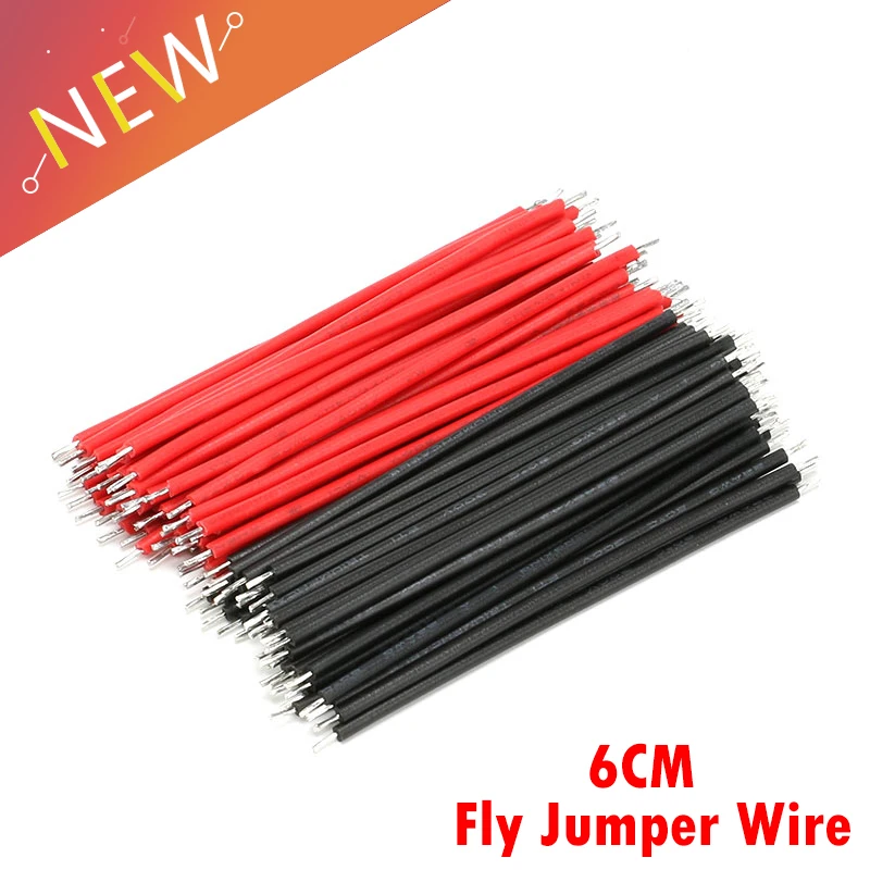 Оловянная макетная плата 100 шт./лот припой PCB кабель 22AWG 6 см Fly Jumper провод оловянный