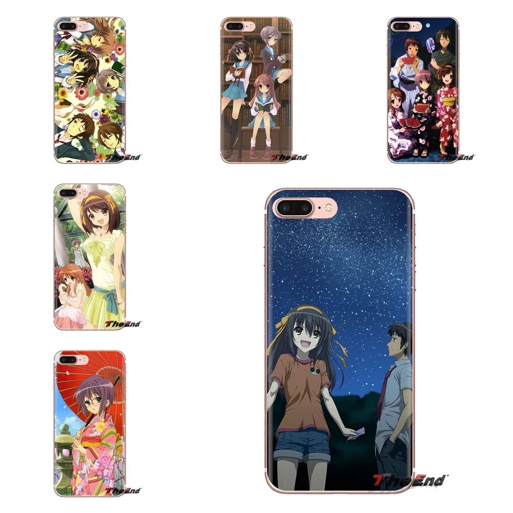 TPU Cases For Samsung Galaxy S2 S3 S4 S5 MINI S6 S7 edge S8 S9 Plus Note 2 3 4 5 8 Coque Fundas suzumiya haruhi no yuuutsu Anime |