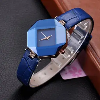 

Women Fashion Multicolor Quartz Watch Leather Band Wristwatches Luxury Ladies Rhinestone Wristwatch часы женские reloj mujer