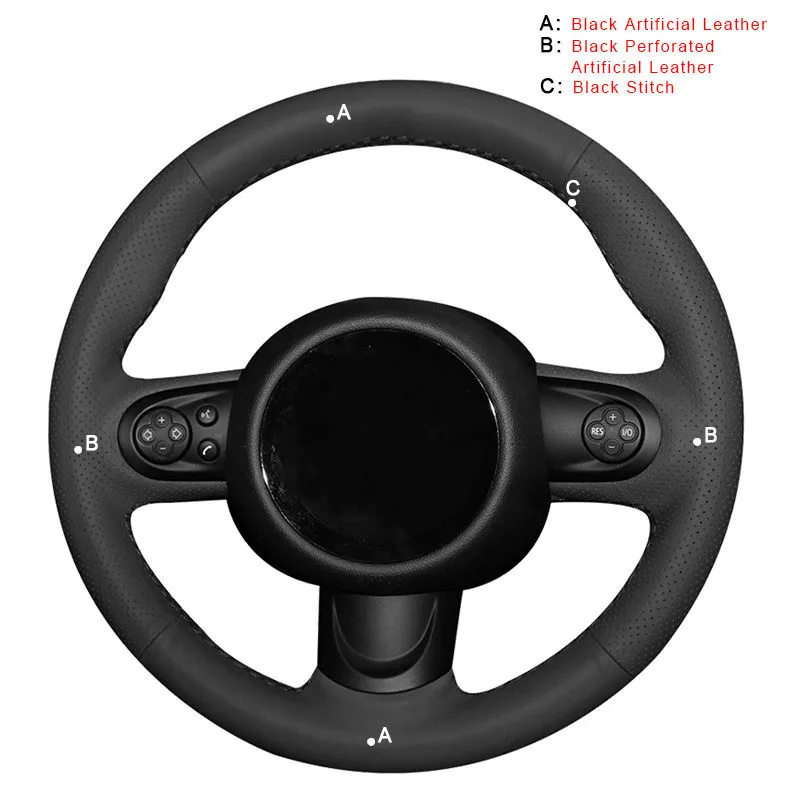 Artificial Leather Авто оплетка на руль чехол для Mini Coupe DIY ручной стежок автомобиля оплетка колеса Чехлы для интерьера аксессуары для автомобиля-Стайлинг - Название цвета: Artificial Leather