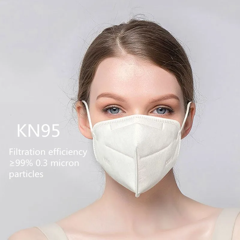 

10PCS KN95 Mask CE Certification Mouth Face Masks Anti virus Corona COVID-19 Protective Respirator Features as KF94 FFP2