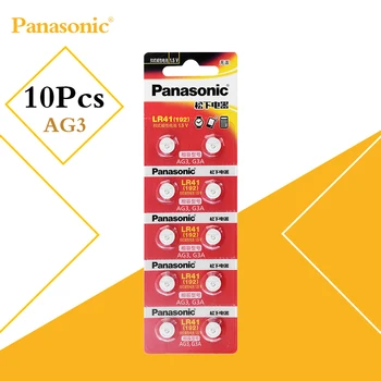

10Pcs AG3 Panasonic Original Button Batteriy LR41 392A 1.5V Lithium Cell Coin Batteries for Watch Calculator Toy L736 192