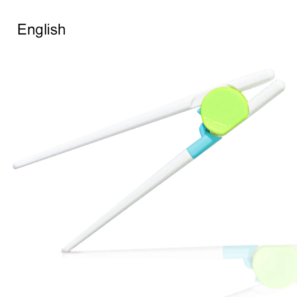 green English Packin Высокое качество 1 пара для взрослых и детей учебные палочки для еды детей начинающих обучения помощник помощь - Цвет: green English Packin