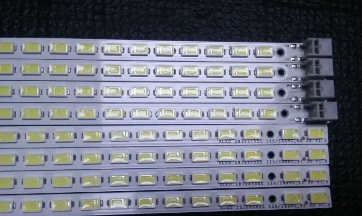 

4 PCS*80LED 618MM LED backlight strip SLED 2010SVS55 for screen LTF550HJ03 LTF550HQ02 UA55C6200UF LJ64-02386A LJ64-02391A