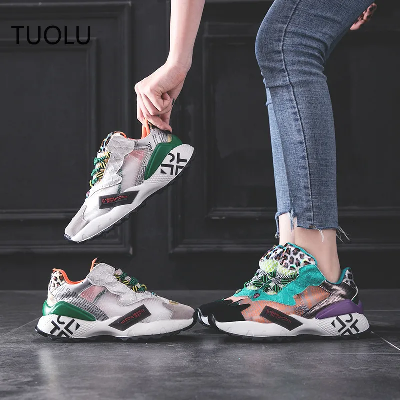 

Women flats autumn 2019 Shoes Summer Clunky Sneaker 2019 Spring Autumn Knitting Breathable Shoe Chunky Platform Sneakers Women