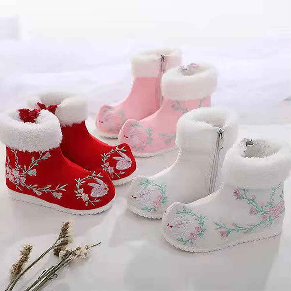 Vintage Opera Flowers Embroidery Dance Flat Shoes Girl Chinese Style
