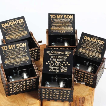 

new handcranked music box, you are my sun theme song "Love Dad, Love Mom, Love Daughter, Love Wife" Christmas Gift Birthday Gif