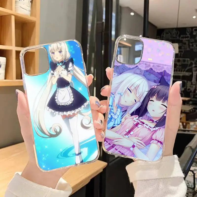 Vanilla NEKOPARA Phone Case For iPhone 13 Pro Max 12 Mini 11 SE 2020 6 6S 7 8 Plus XS X XR Transparent Shell Soft Silicone Cover | Мобильные
